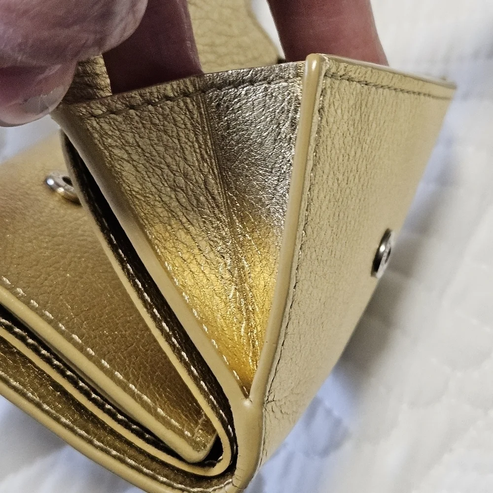 LOUIS VUITTON Portefeuille lock mini Compact Wallet Trifold Leather